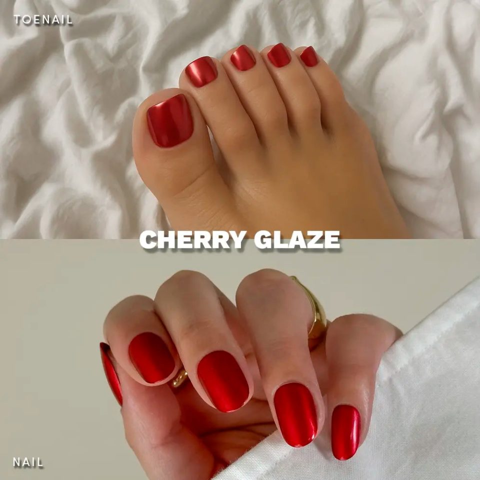 Cherry Glaze Mani Pedi