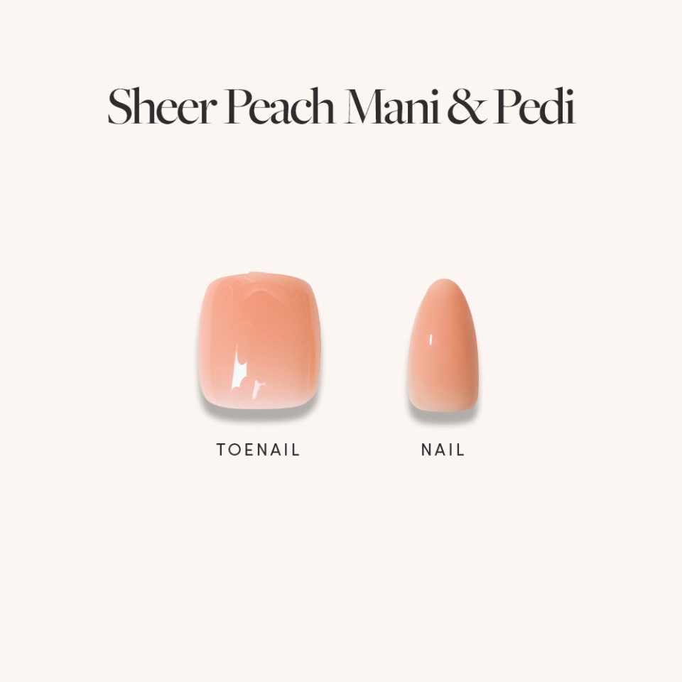 Sheer Peach Mani Pedi