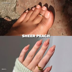 Sheer Peach Mani Pedi