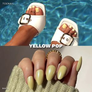 Yellow Pop Mani Pedi