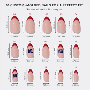 New York Giants Press-On Nail Set