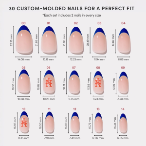 New York Mets Press-On Nail Set